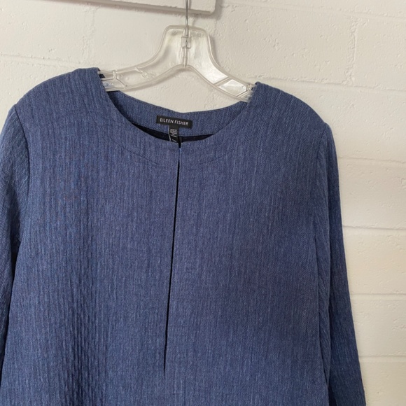 Eileen Fisher Chambray Blue Jacket M - Picture 3 of 8